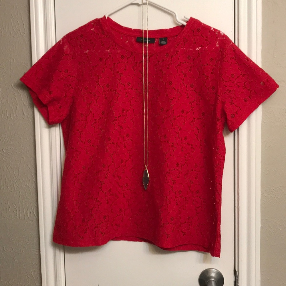 Worn once! Halogen lace top